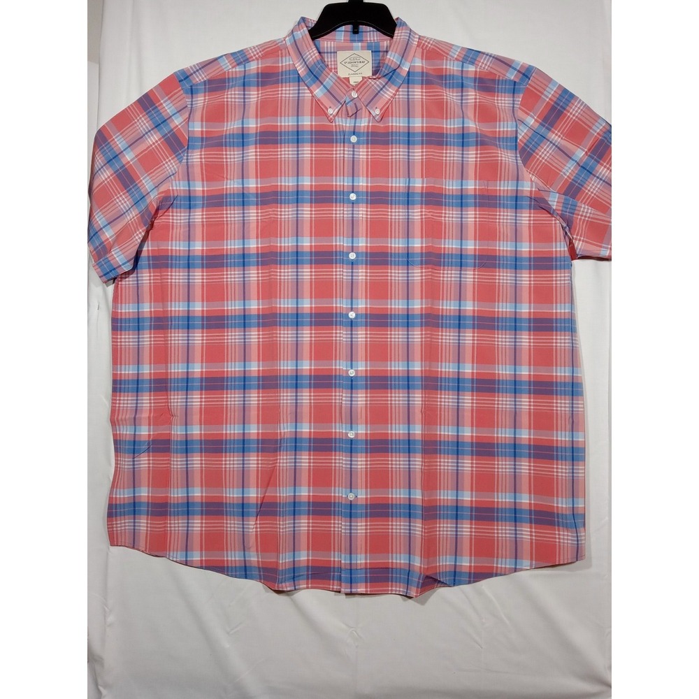 St John's‎ Bay  Big Tall Men's Classic Fit Short Sleeve  Shirt 6XL  Pink...